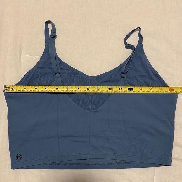 NWOT Athleta Elation V-Neck Crop Women’s A-C in Cottage Blue Size L - Picture 14 of 16